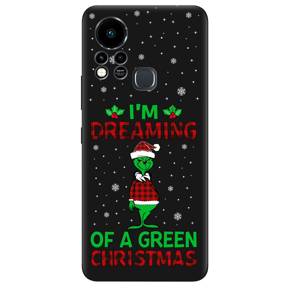 Чехол для Infinix Hot 11s черный матовый soft touch I'm dreaming - фото 1